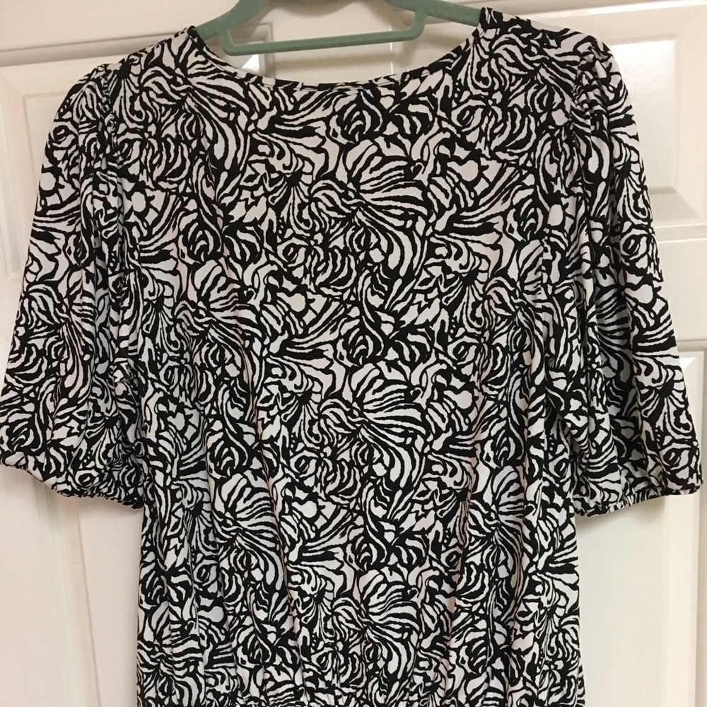 Style & Co. Medium Black/White Blouse
